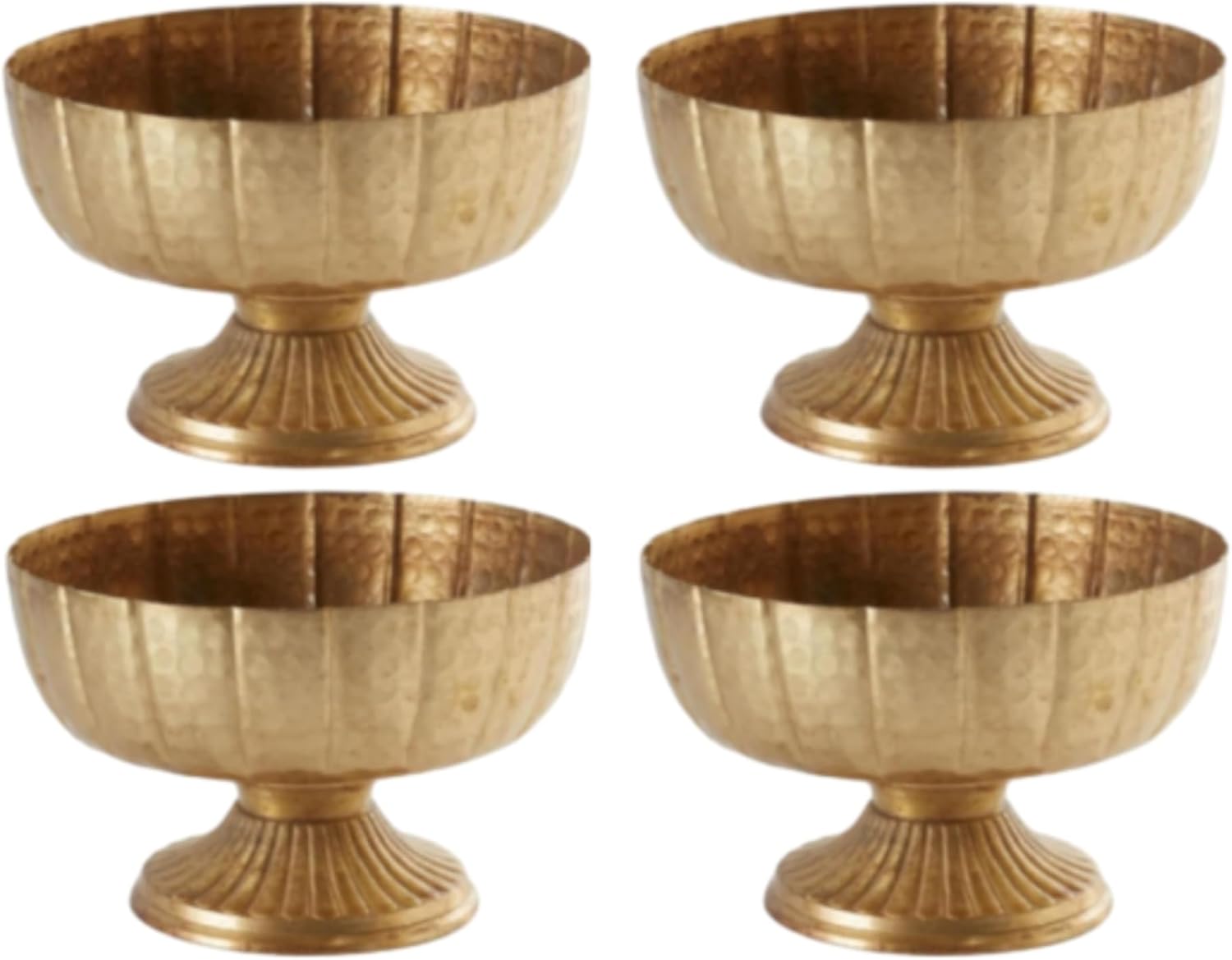 6 Pcs Distressed Gold Metal Compote Bowl Compote Vase Centerpieces for Table Pedestal Vase for Wedding Birthday Party Anniversary Indoor Outdoor Activity, 8