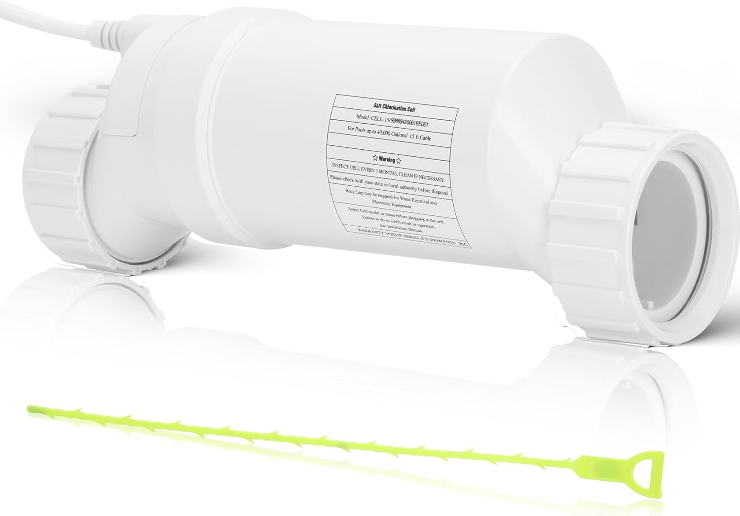 CAtArt T-15 Salt Cell Replacement Compatible with Hayward AquaRite, AquaTrol, AquaRite Pro, MineralSprings, SwimPure Plus (Post-2015) T-Cell-15 Salt TurboCell for In-Ground Pools up to 40,000 Gallons