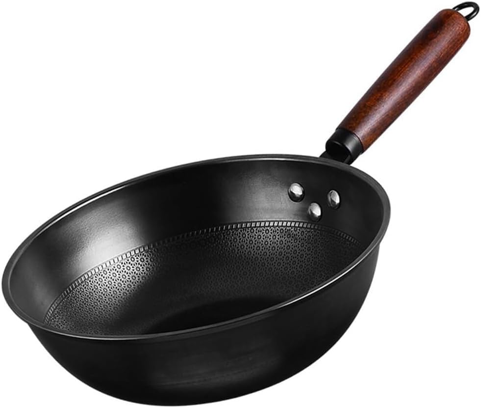 Lightweight Small Iron Pan Household Uncoated Frying Pan Milk Pan Non-Stick Pan-D-27cm(26cm)