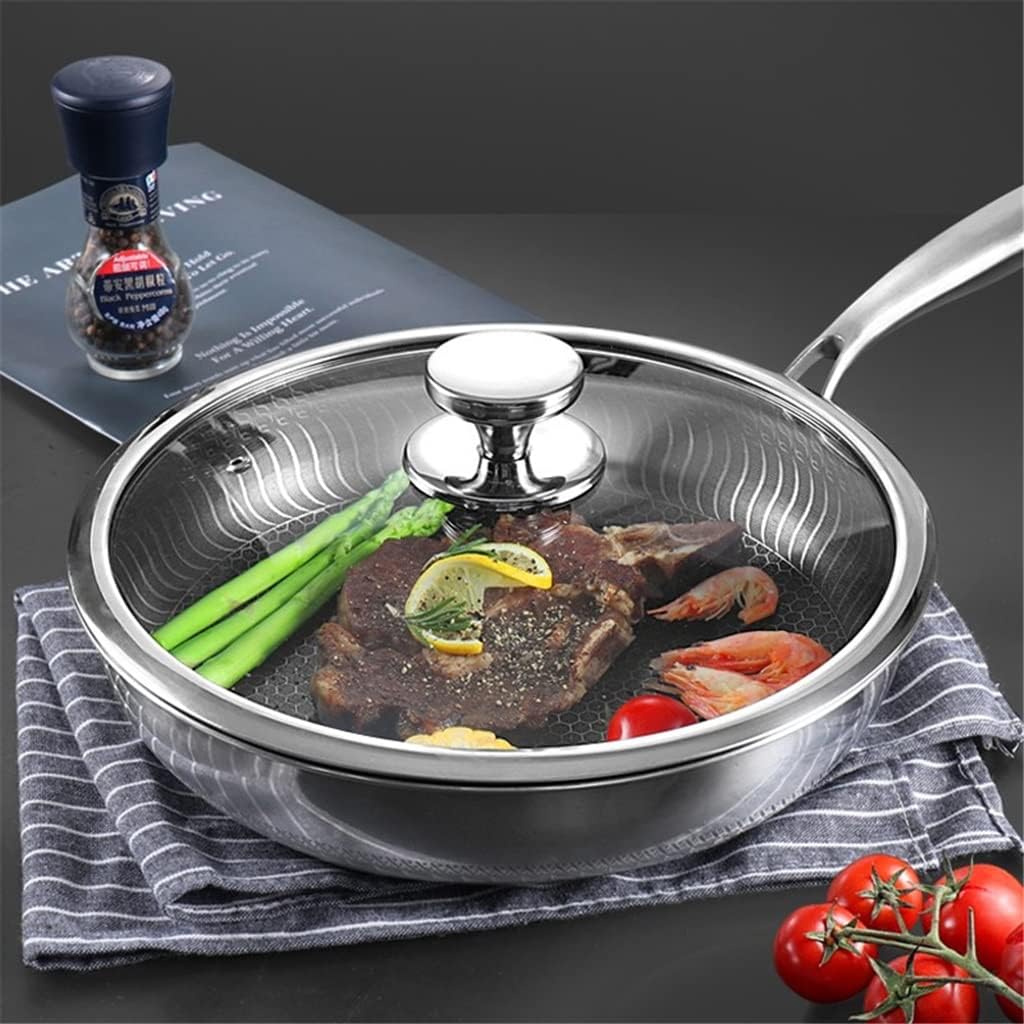 304 Stainless Steel Frying Pan Nonstick Fried Steak Pot Electromagnetic Furnace General