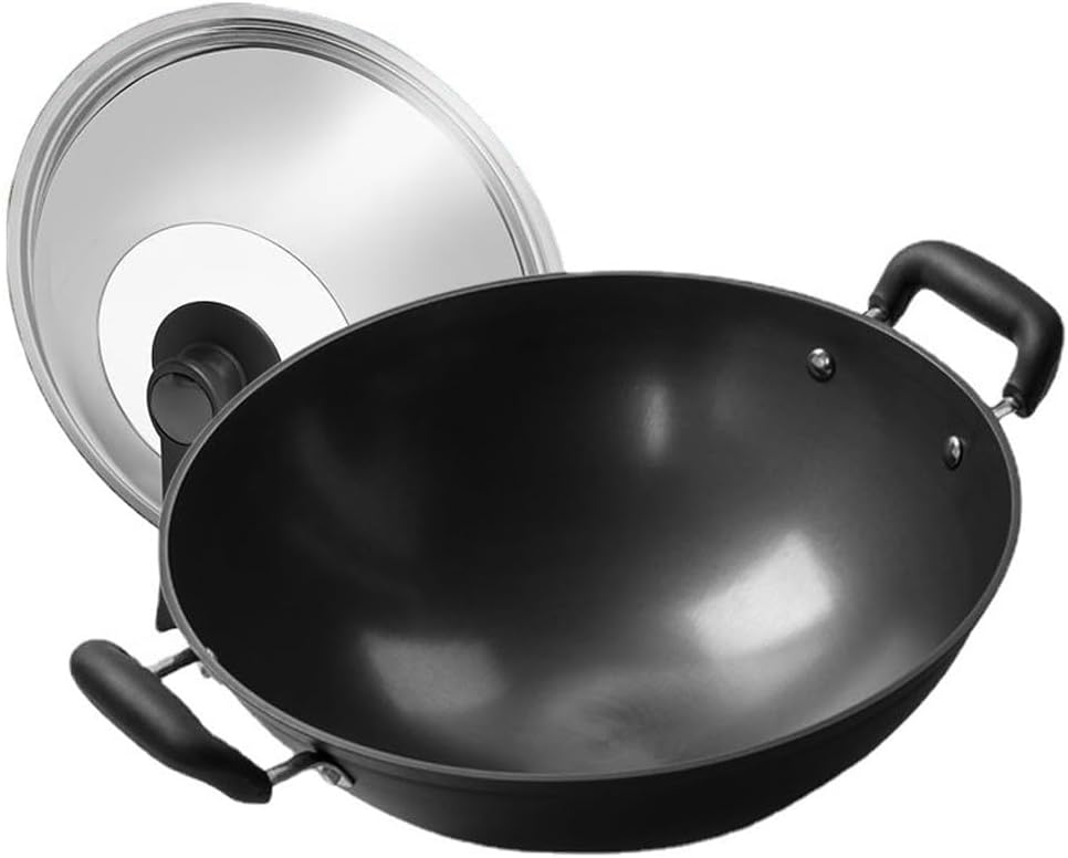 Stir Fry Pans Uncoated Chinese Wok Round Bottom Cookware
