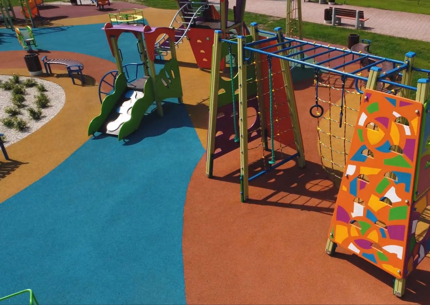 Poured-in-Place Surfacing Repair Kit Fix Rubber Playground (Blue/Black, XL)