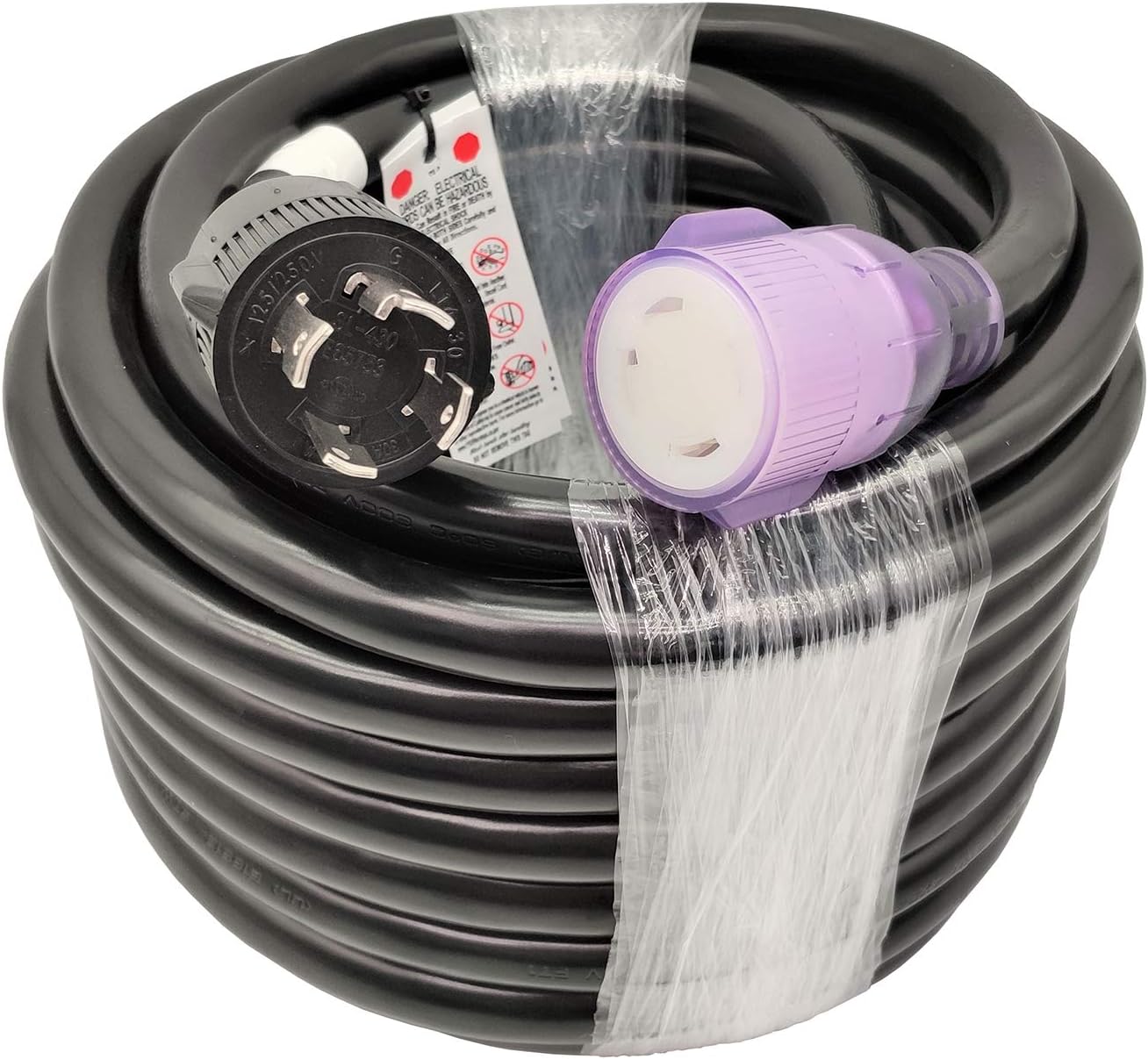 Parkworld 692293 Generator Transfer Switch Lighted Power Cord 4-Prong 30A NEMA L14-30 Extension Cord 50FT