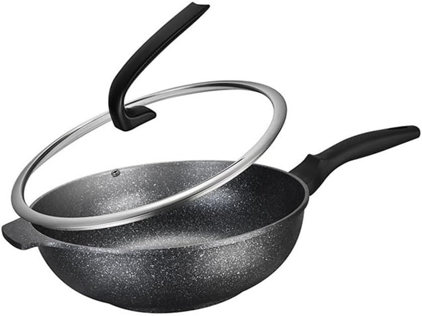 Stone Frying Pan Non-Stick Flat Bottom Frying Pan Cooking Pots and Pans Induction Cooker Universal
