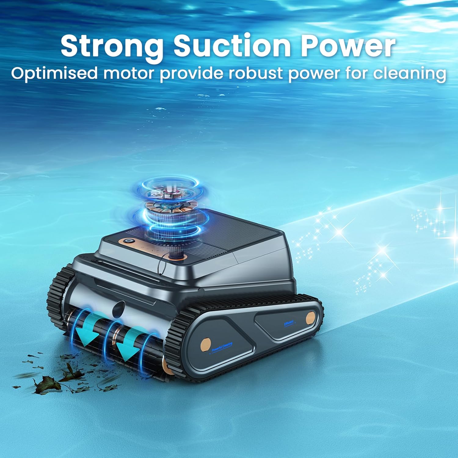 U8 Cordless Robotic Pool Cleaner, Pool Vacuum for Inground Pools, Wall & Waterline Cleaning, 150min Battery Life, Intelligent Route Planning, for Pools up to 2,000 Sq.ft (Black)