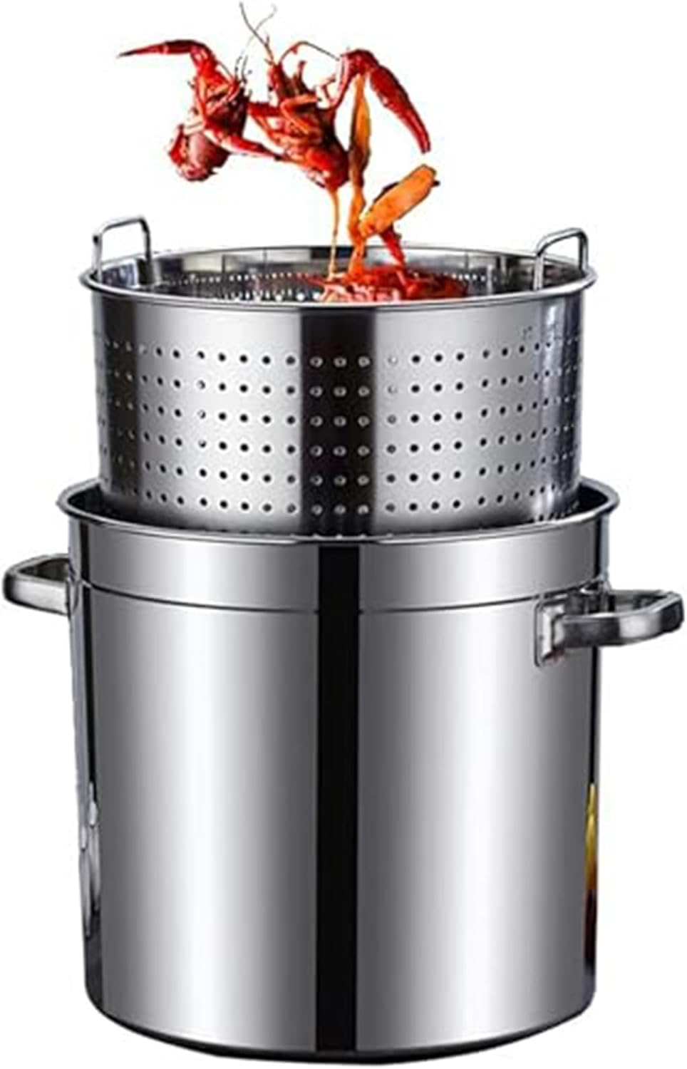 Large Stock Pot with Lid, Stainless Steel Boiler Pot, Cookware Pot with Lid