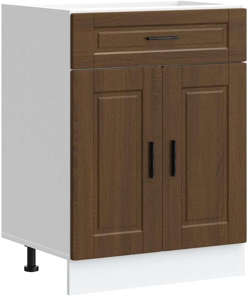 vidaXL Kitchen Base Cabinet Brown Oak Engineered Wood Medium