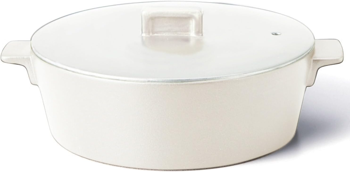 TAMAKI T-941041 Corner IH Clay Pot, for 1-2 People, White, Diameter 9.1 x Depth 7.5 x Height 4.1 inches (23.2 x 19 x 10.4 cm), Compatible with Induction, Open Fire, Microwave, Oven Safe, Halogen