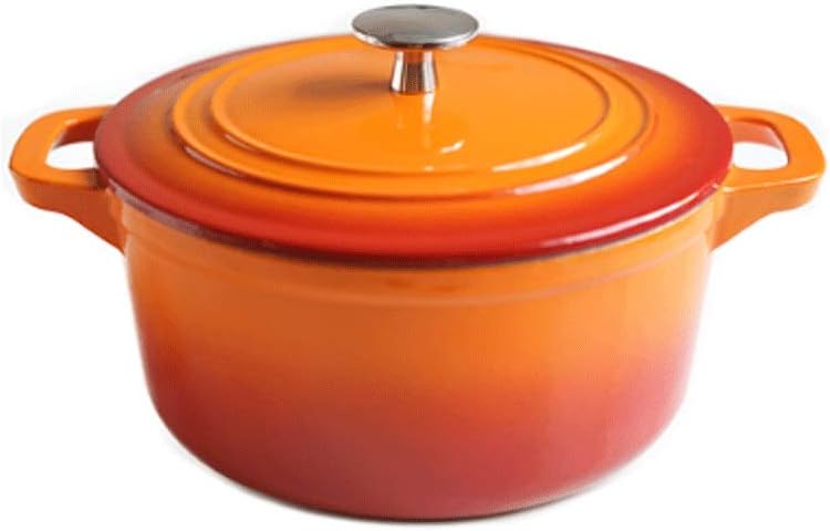 Casserole - Hard Porcelain Enamel Nonstick Covered Round, 20cm Soup Pot