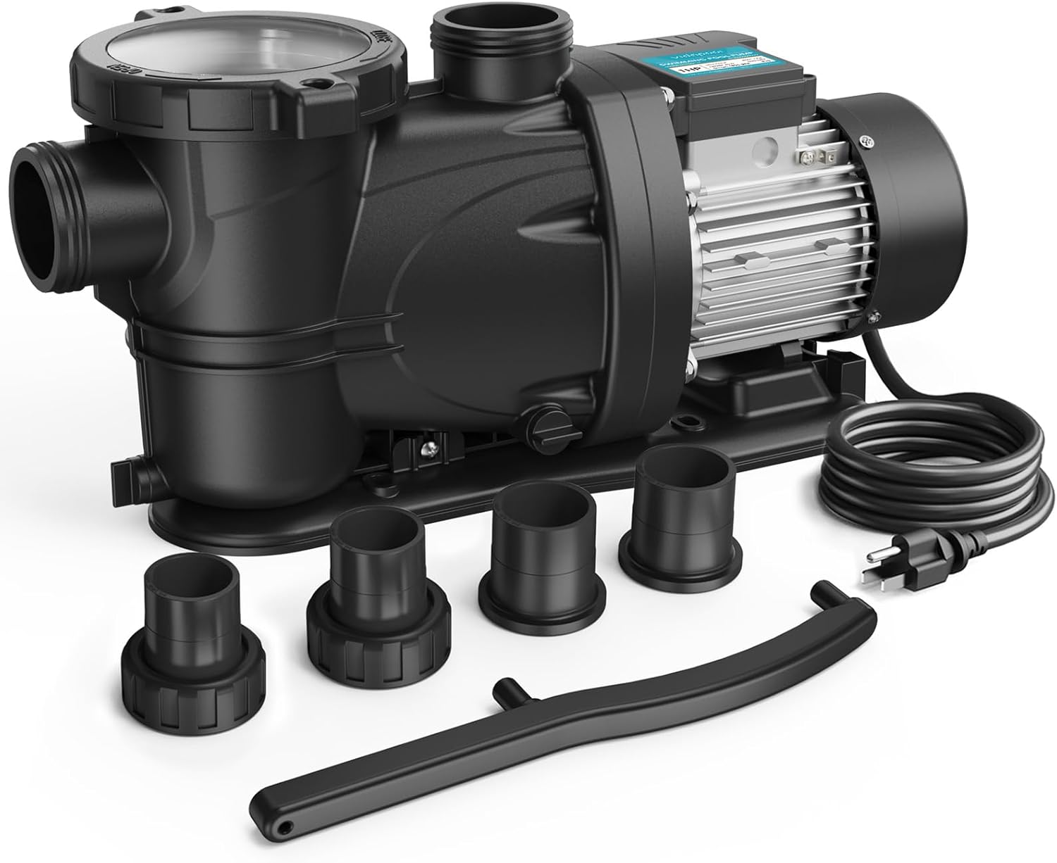 In/Above Ground Pool Pump, Self Primming High Flow (Dual Speed, 2HP, 5200 GPH, 115V)