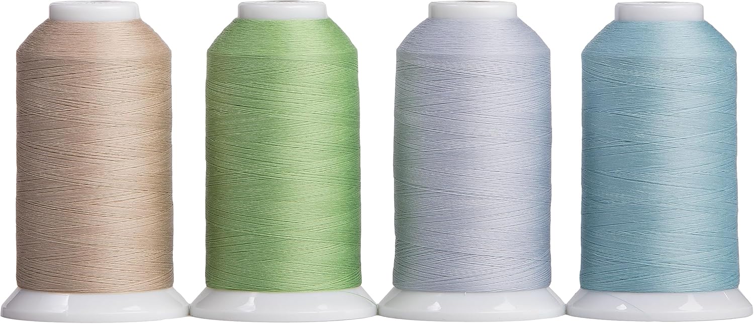 Superior Threads So Fine Polyester Sewing Quilting Thread 3280 Yard Cone 4-Pack (Soft Neutrals)