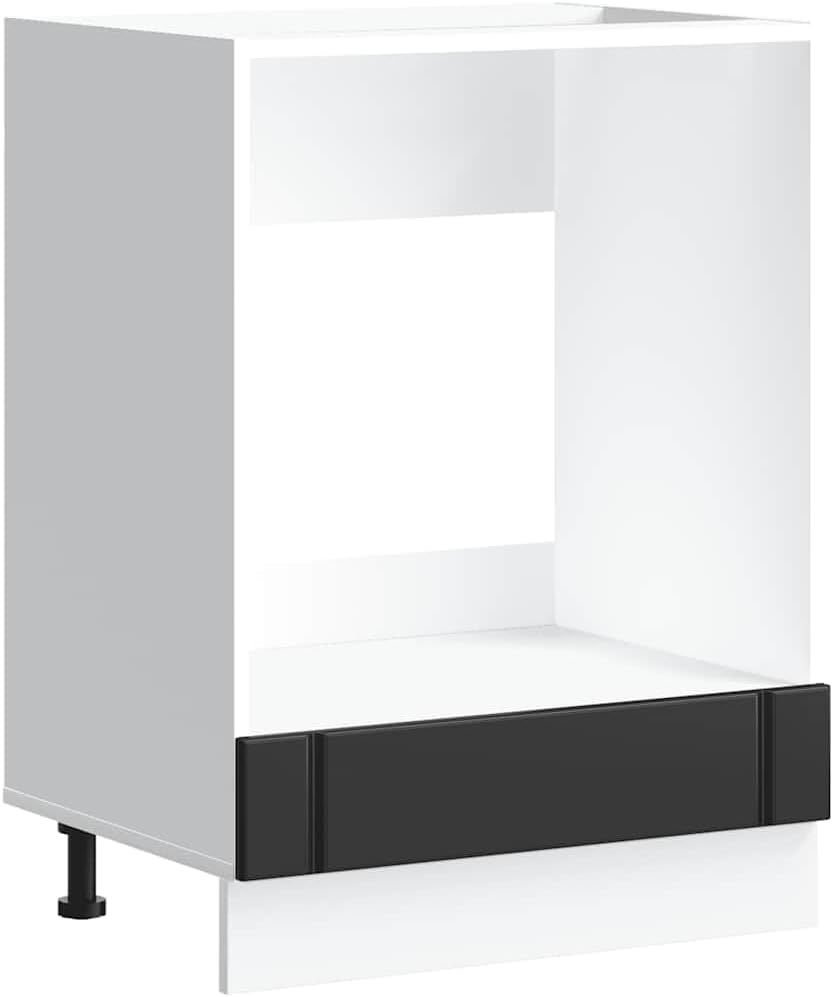 vidaXL Oven Cabinet Black Engineered Wood Compact Oven Cabinet