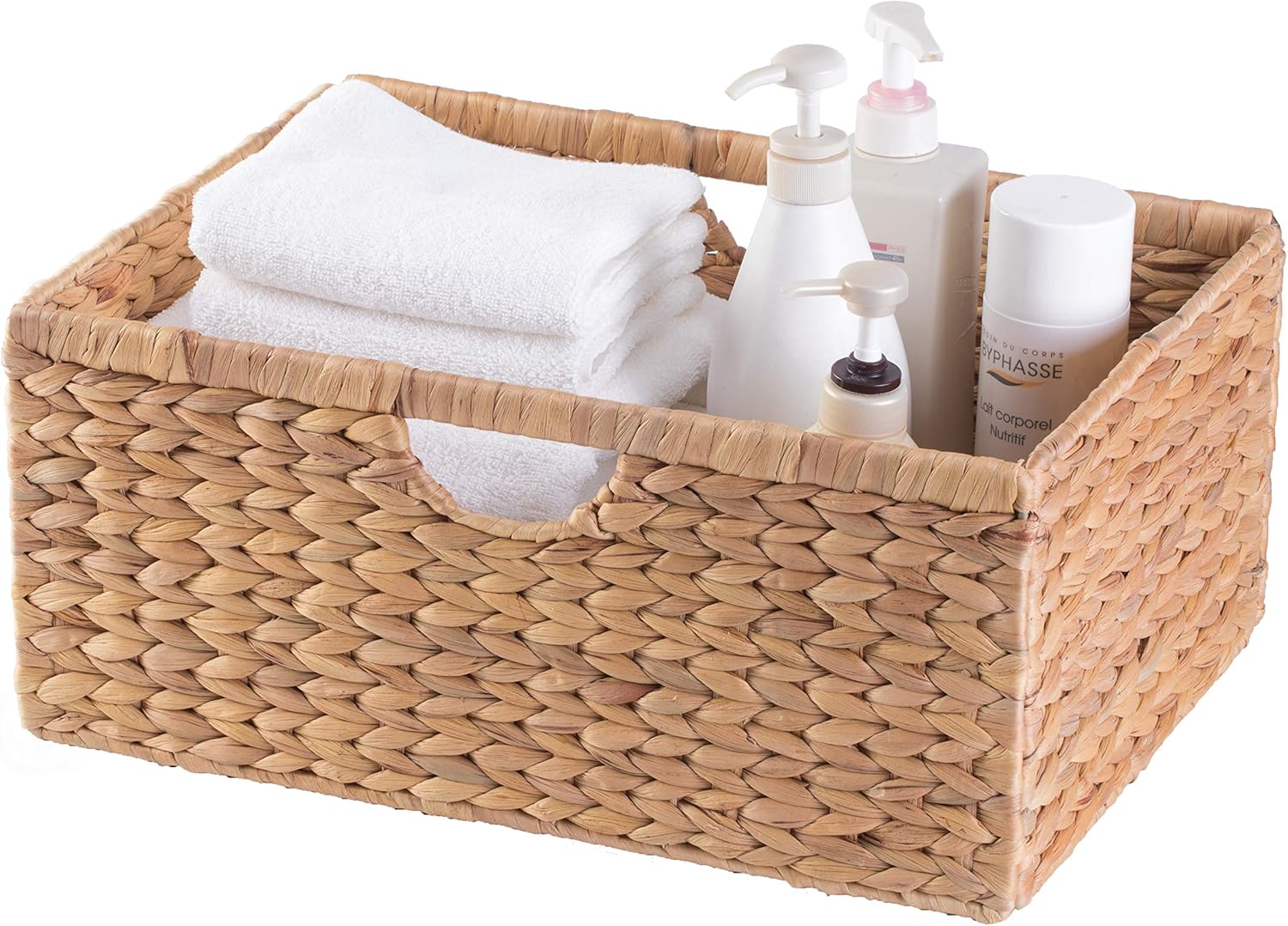 Vintiquewise Foldable Natural Water Hyacinth Storage Bin (Set of 3 Medium)