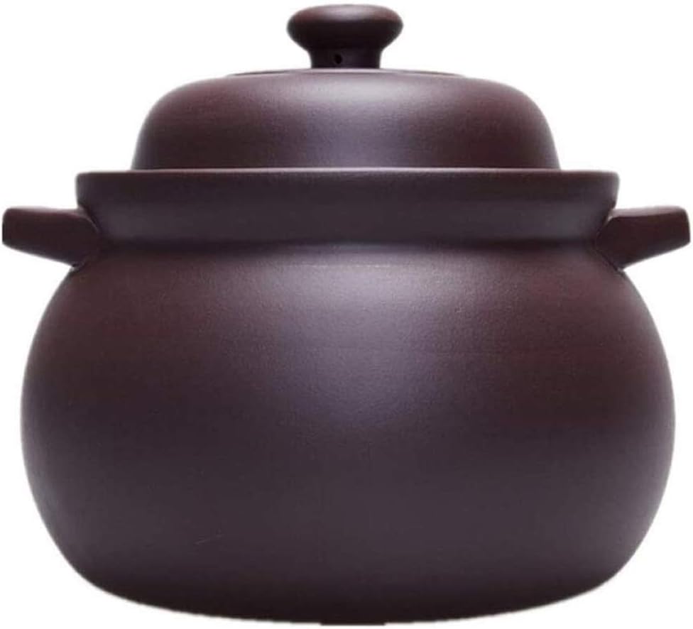 Household Heat-resistant Casserole Ceramic Soup Pot Cleaning Stewed Porridge Can Be Glazed with Lid Flame High Temperature(2l)