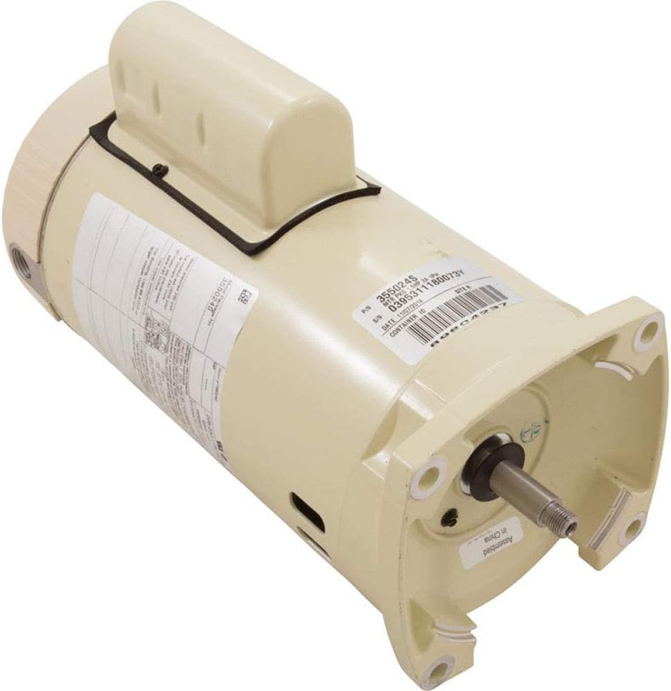 Pentair 355024S Single Phase Single Speed Square Flange Motor Replacement Pool and Spa Pump,1.5 HP, Almond