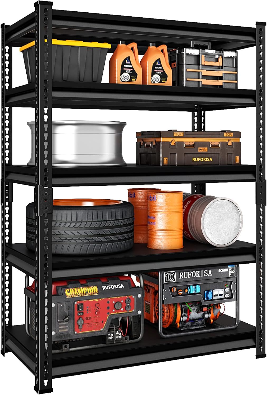 5-Tier Garage Shelving Heavy Duty, 72