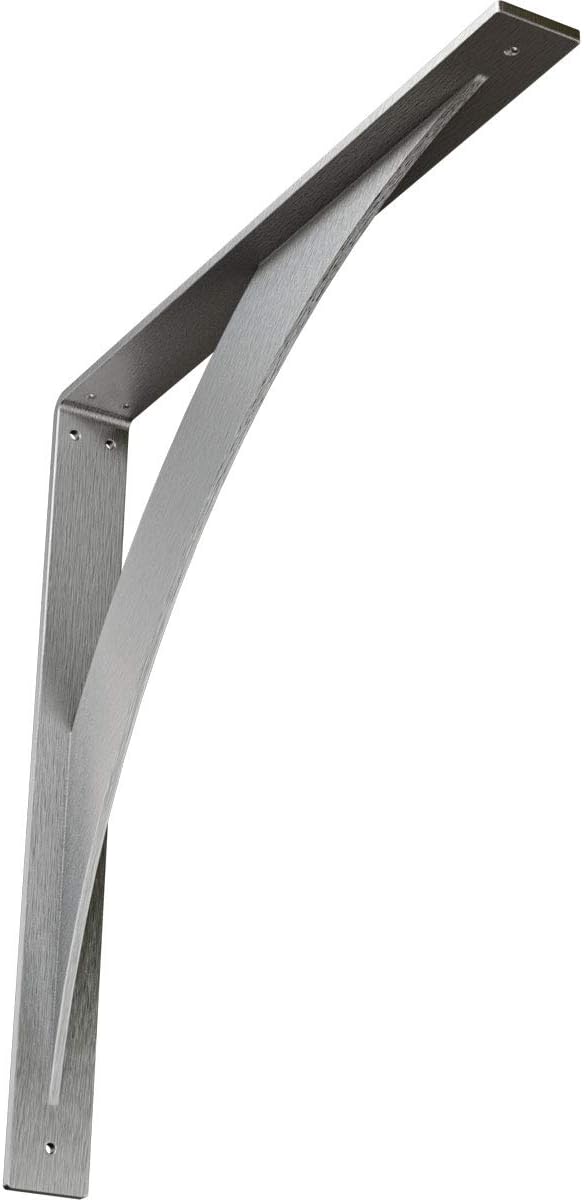 Ekena Millwork BKTM02X20X20LESS 2-Inch W x 20-Inch D x 20-Inch H Legacy Bracket, Stainless Steel