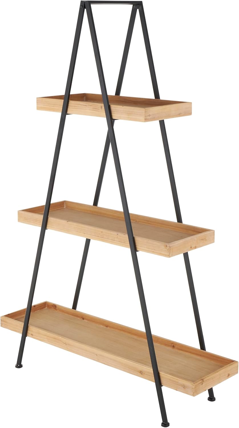Deco 79 Wood Shelving Unit 3 Shelves , 59