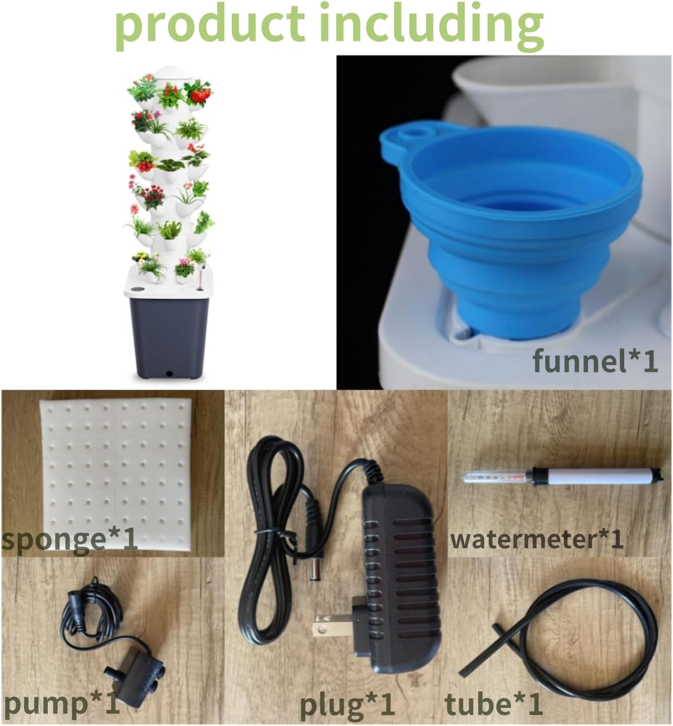 Hydroponics Growing System Kit,6 Layer 30-Plants Indoor Gardening System,Automatic Water Circulation Tower,Vertical Garden Kit for Green Vegetables and Fruits (Black)