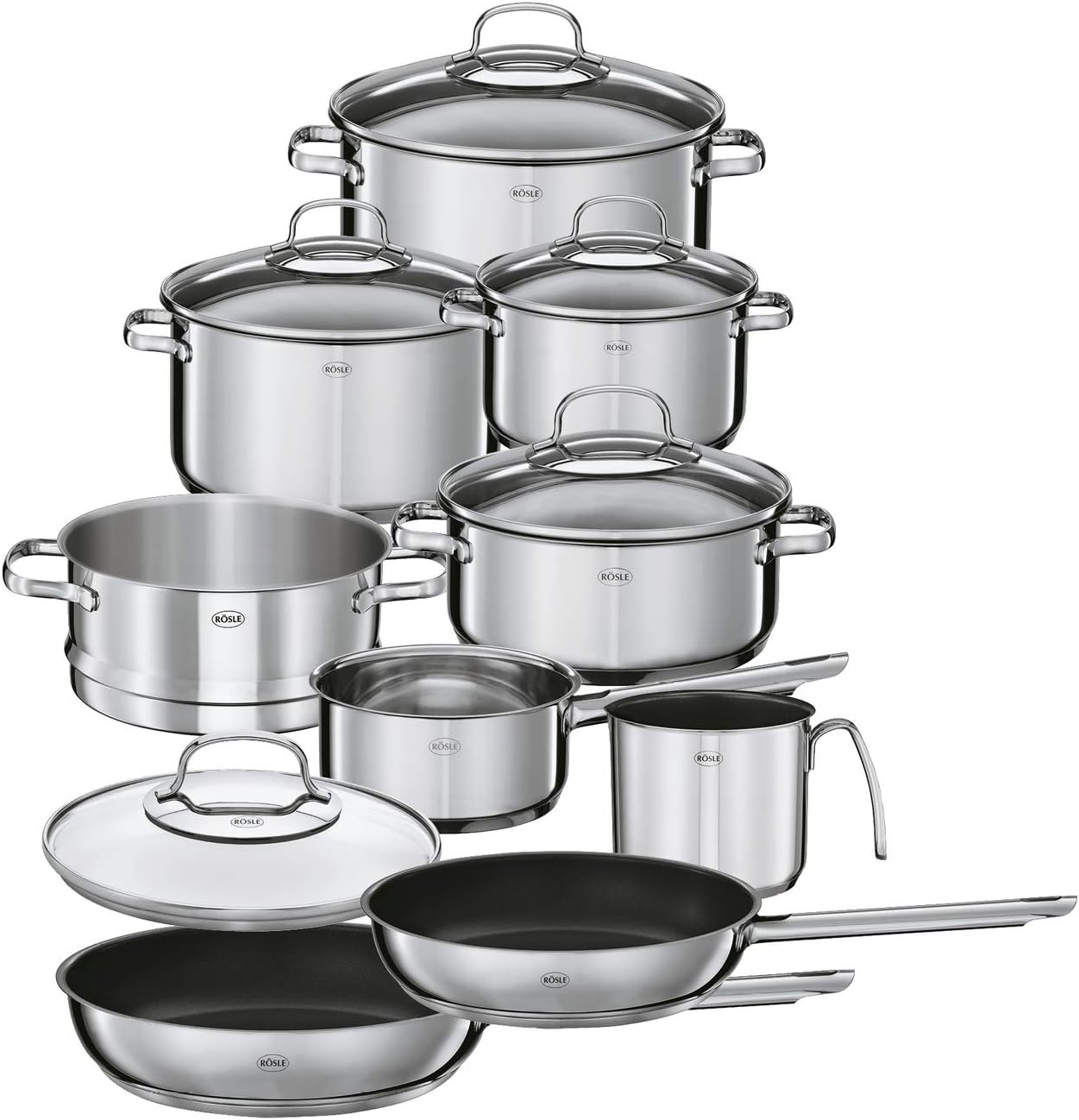 Rösle Elegance Stainless Steel Cookware Set, 10 Piece