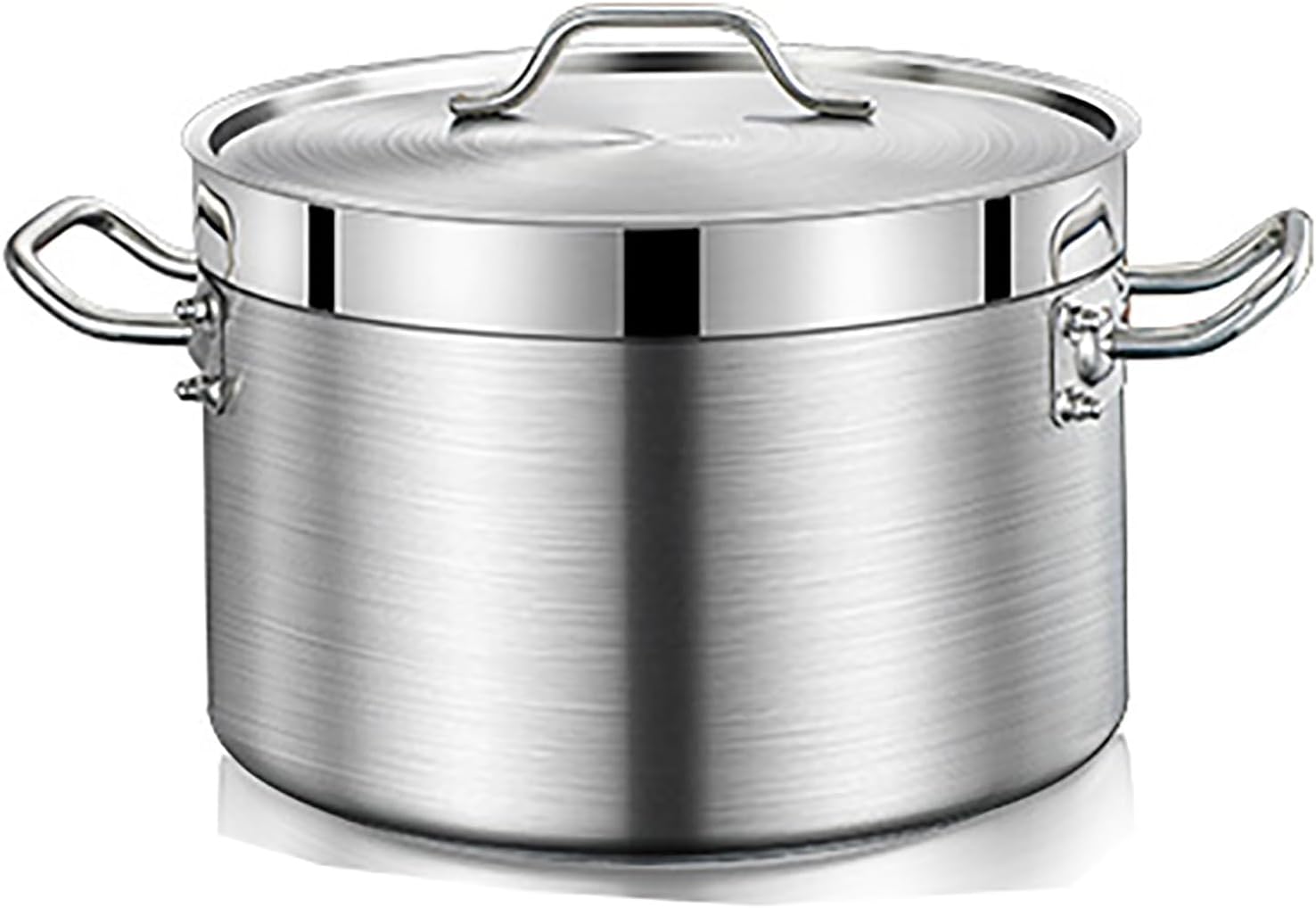 304 Stainless Steel Stockpot,Classic Deep Cooking Pot Canning Cookware with Stainless Steel Lid,for Gas Stove/Induction Cooker,One Color-58L