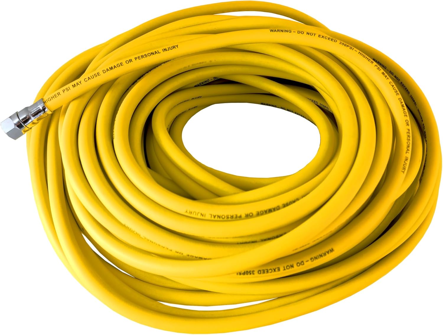 XS Scuba Yellow Rubber Surface-Supplied LP Hose - 100 ft (1200 in)