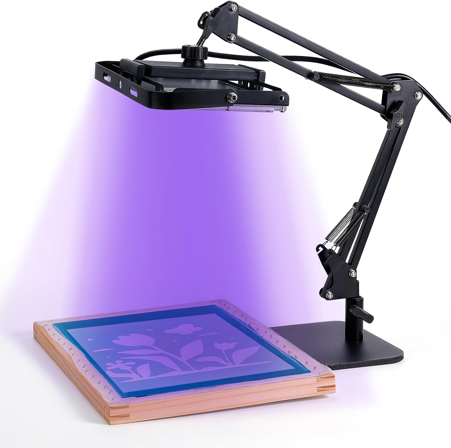 Caydo 100W LED Exposure Unit for Screen Printing, UV Screen Printing Light with Adjustable Stand and Timing Device for Screen Printing, Resin Curing and Cyanotypes