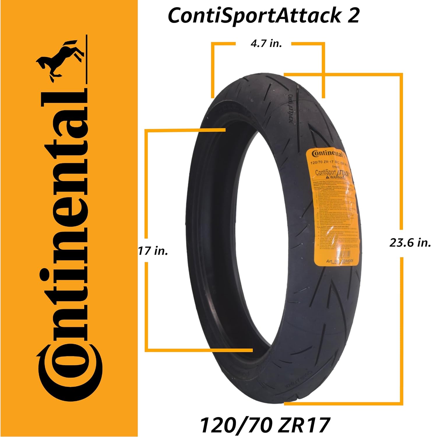 Continental Sport Attack 2 Front Tire (120/70ZR17)