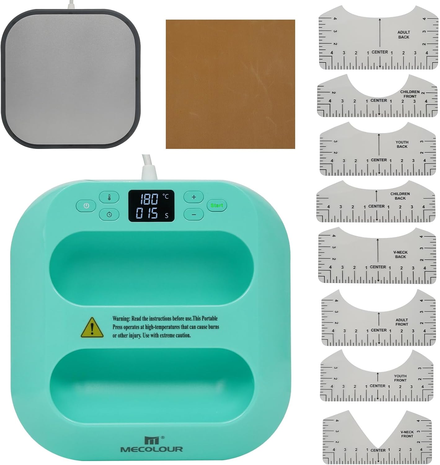 MECOLOUR Heat Press Machine for T Shirts, Portable Heat Press 9