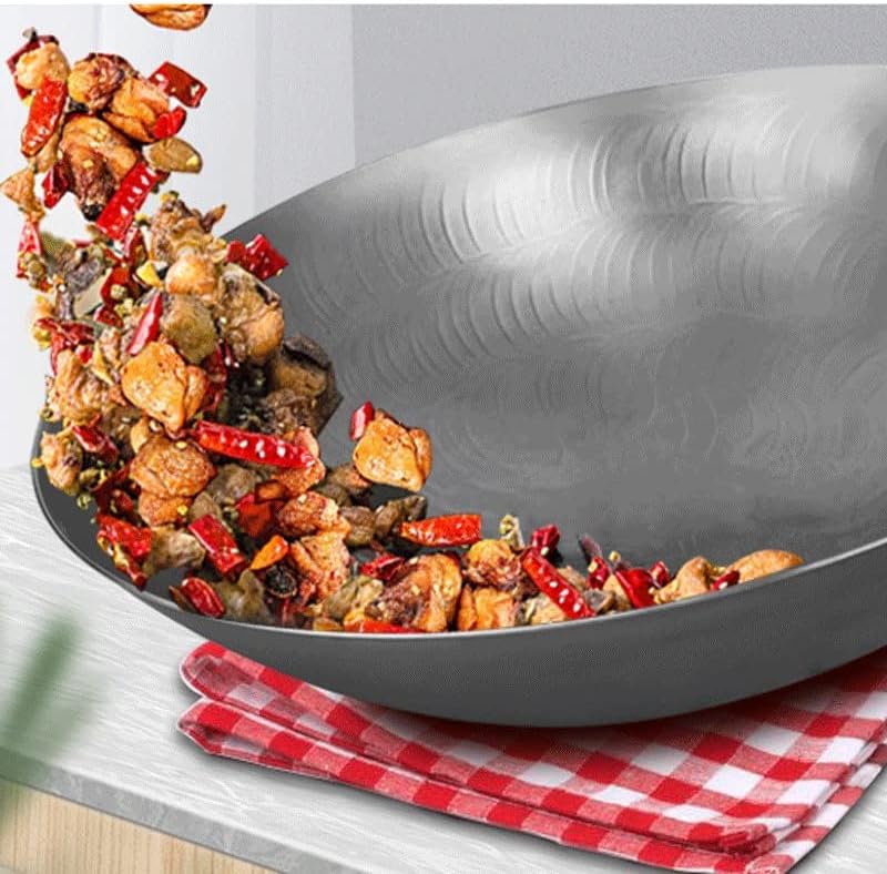 Forging Handmade Iron Wok Non-stick Without Coating Household Running River's Lake Fire