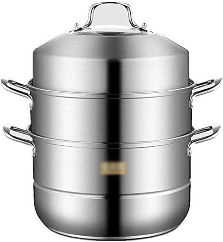 Stainless Steel Three-Layer Steamer, Composite Multilayer Bottom, Universal, Suitable for All Stoves(