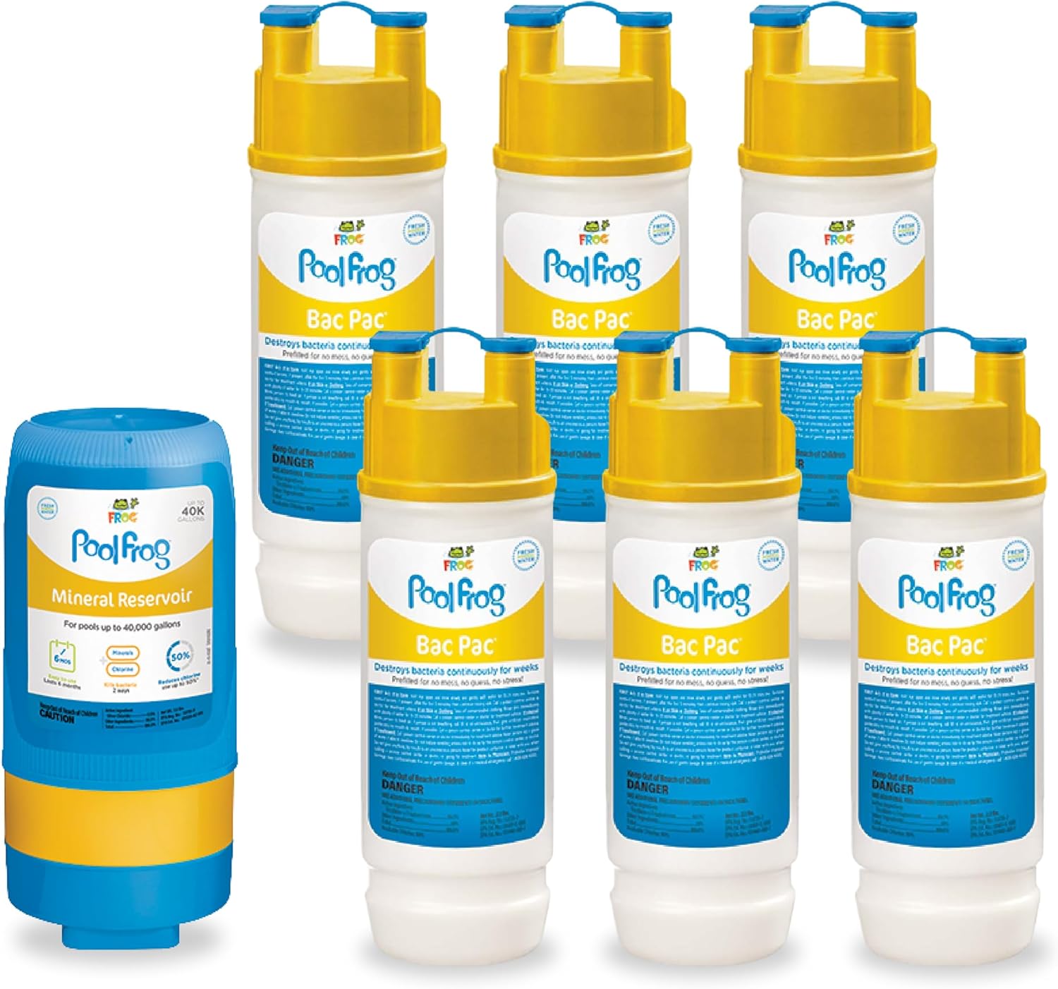 FROG Replacement Mineral Reservoir for use with Pool FROG Model 5400 Cycler - Prefilled Mineral Cartridge for Quick & Easy Pool Sanitization - 2 Month Bundle
