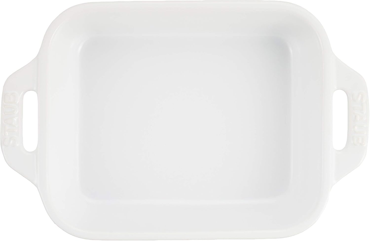 Staub Rectangular Dish, White, 5.5 x 4.3 inches (14 x 11 cm), Ceramic Au Gratin Dish, Oven Safe