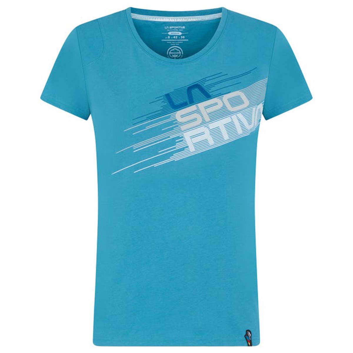 Stripe Evo Womens Climbing T-Shirt Blue