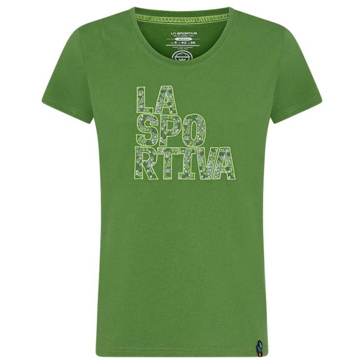 Pattern Womens Climbing T-Shirt Green
