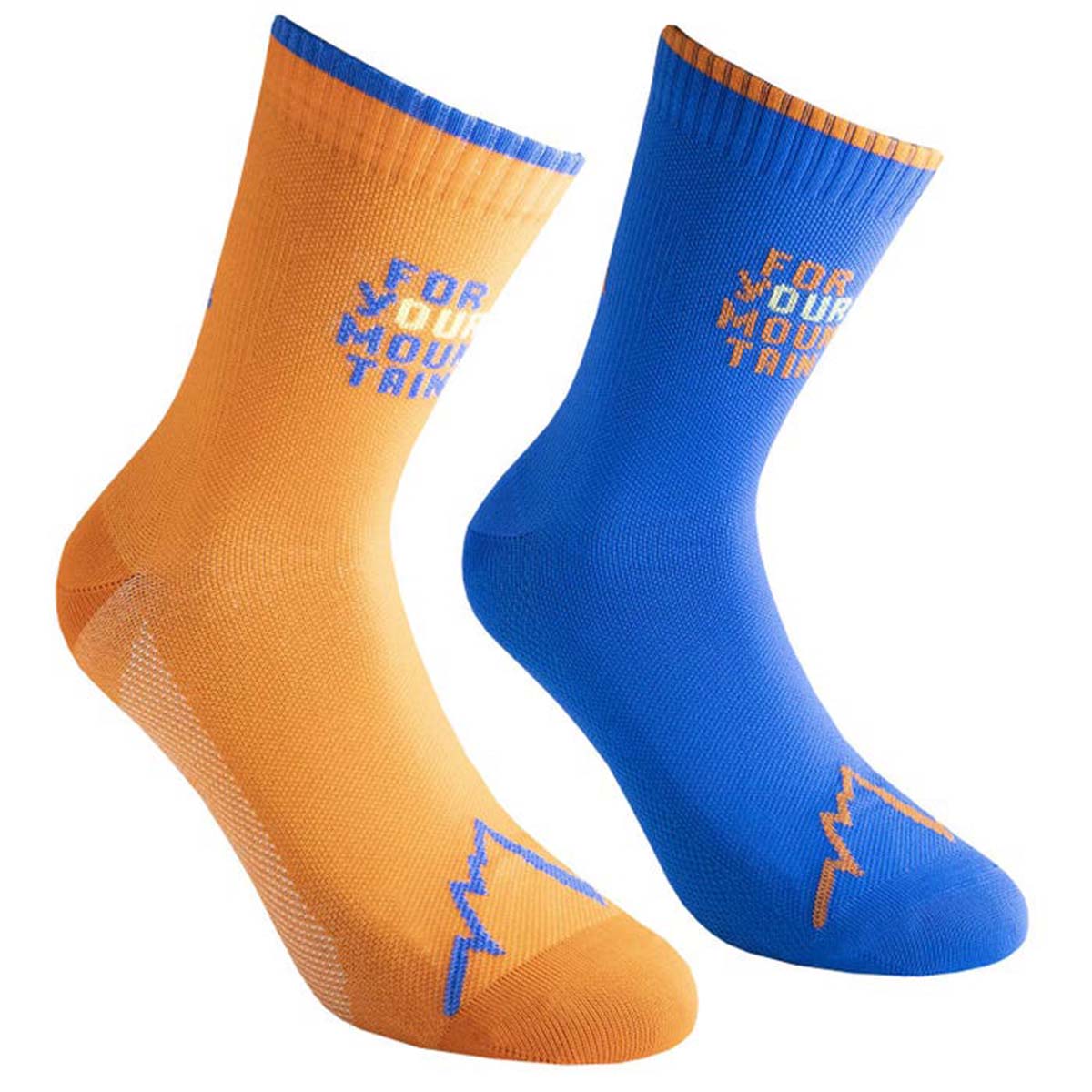 For Your Mountain Mens Running Socks Blue