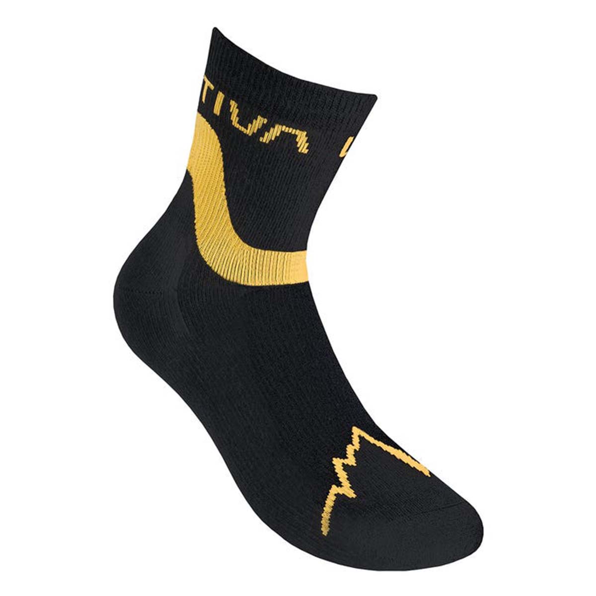 Snowrun Womens Running Socks Black