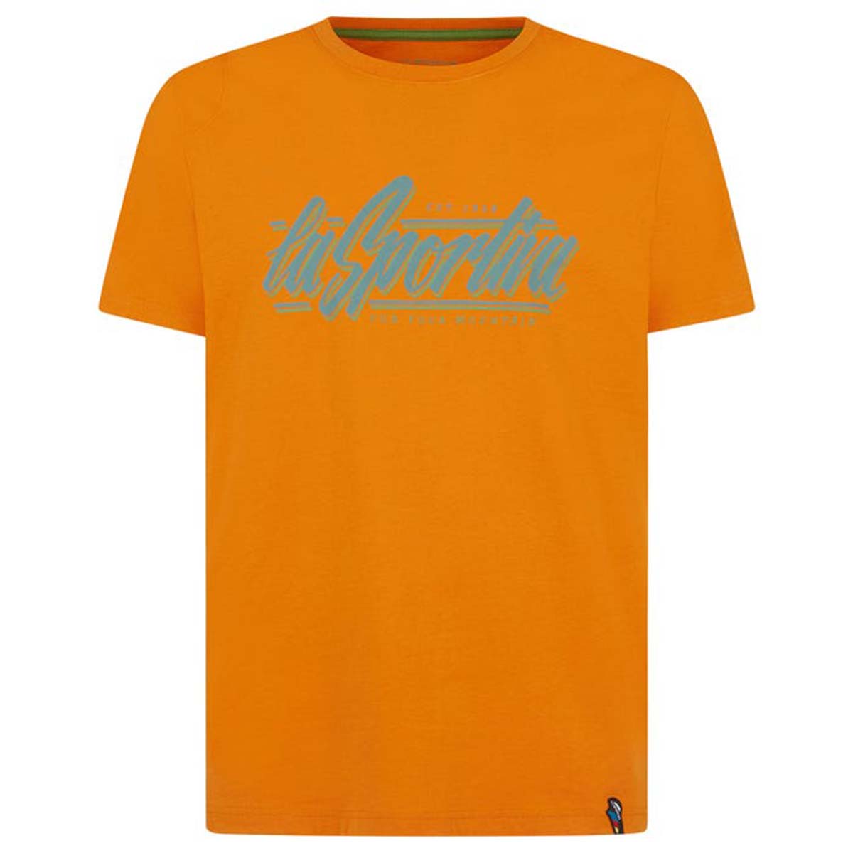Retro Mens Climbing T-Shirt Orange