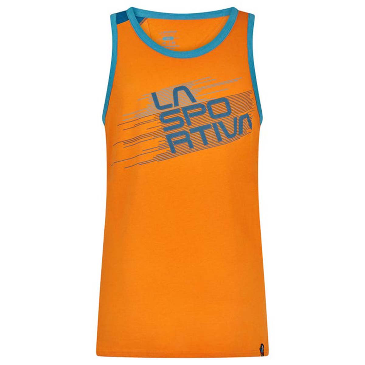 Stripe Mens Climbing Tank Top Orange
