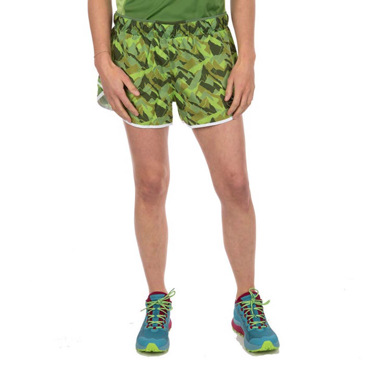 Timing Womens Running Shorts Green
