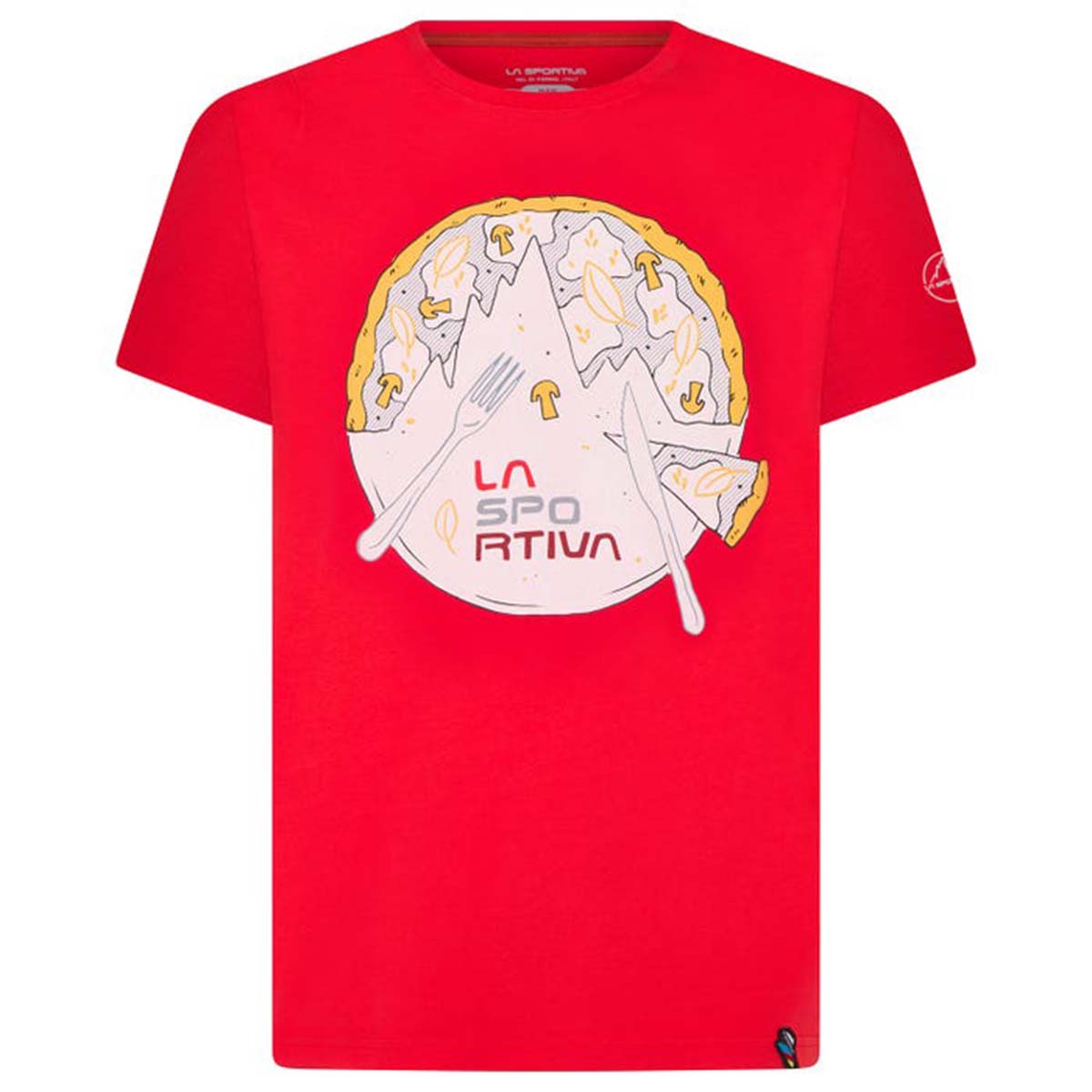 Pizza Mens Climbing T-Shirt Red