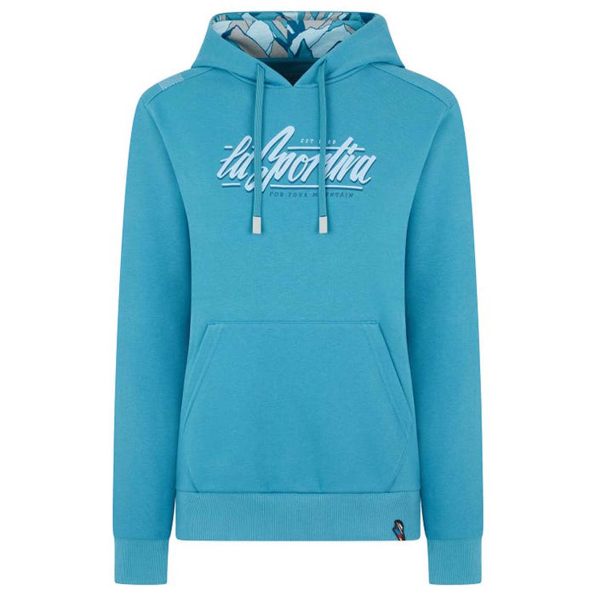 Retro Womens Climbing Hoodie Blue