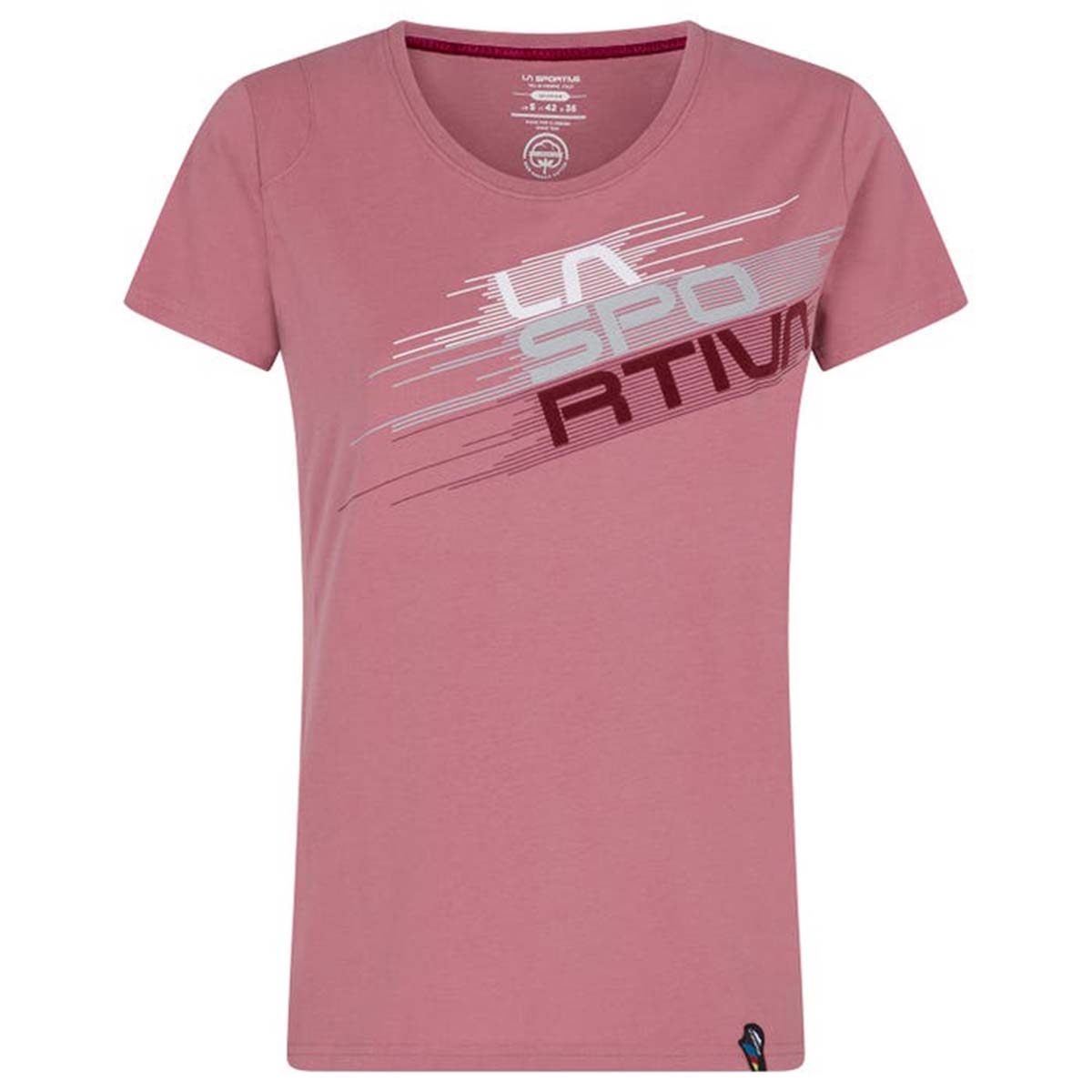 Stripe Evo Womens Climbing T-Shirt Pink