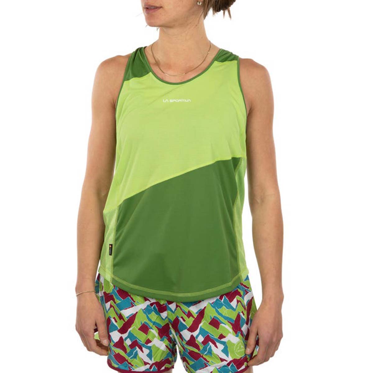 Drift Womens Running Tank Top Green