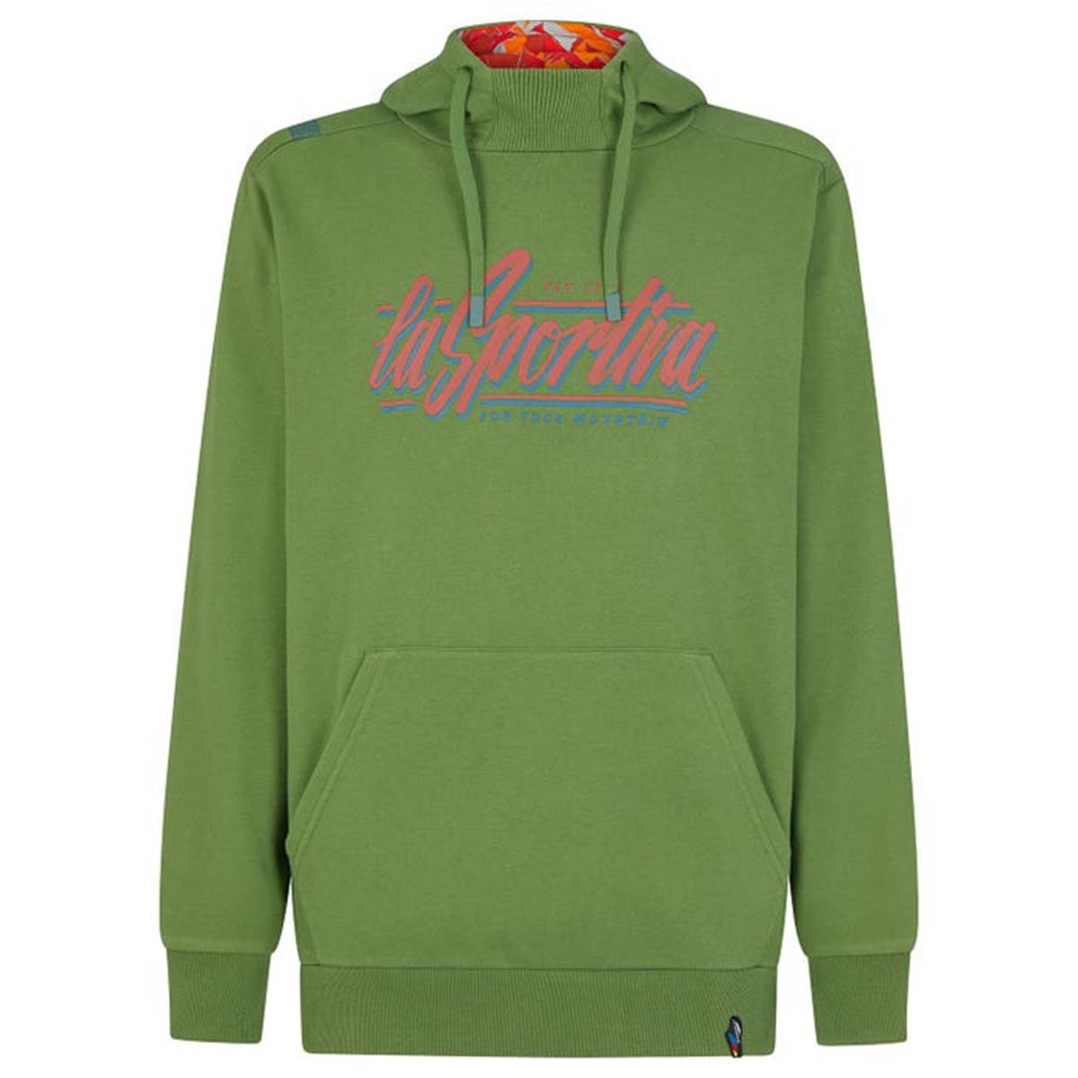 Retro Mens Climbing Hoodie Green