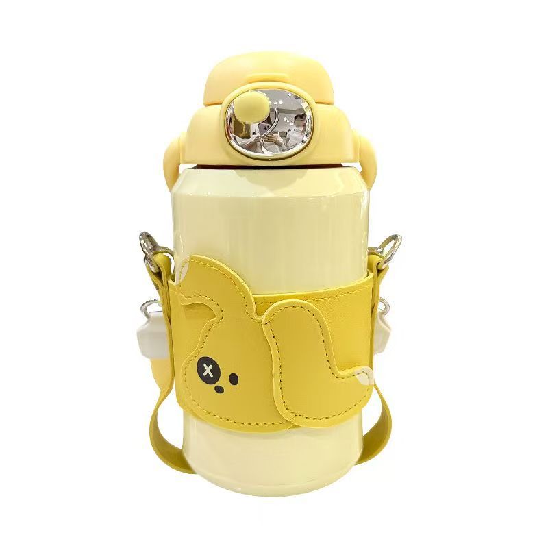 Cartoon Animal Strap Thermos Bottle