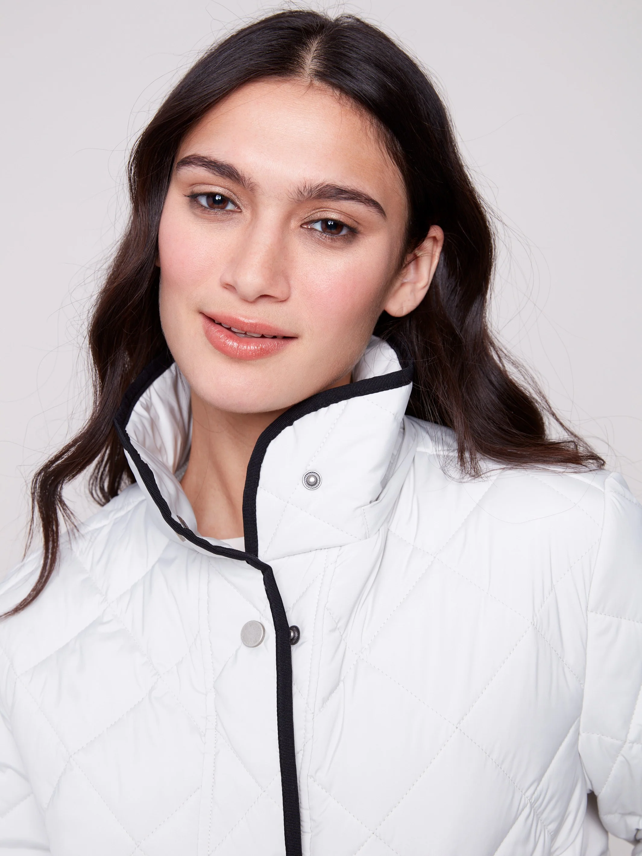 Quilted Puffer Jacket With Removable Hood - Almond - WHSBYS