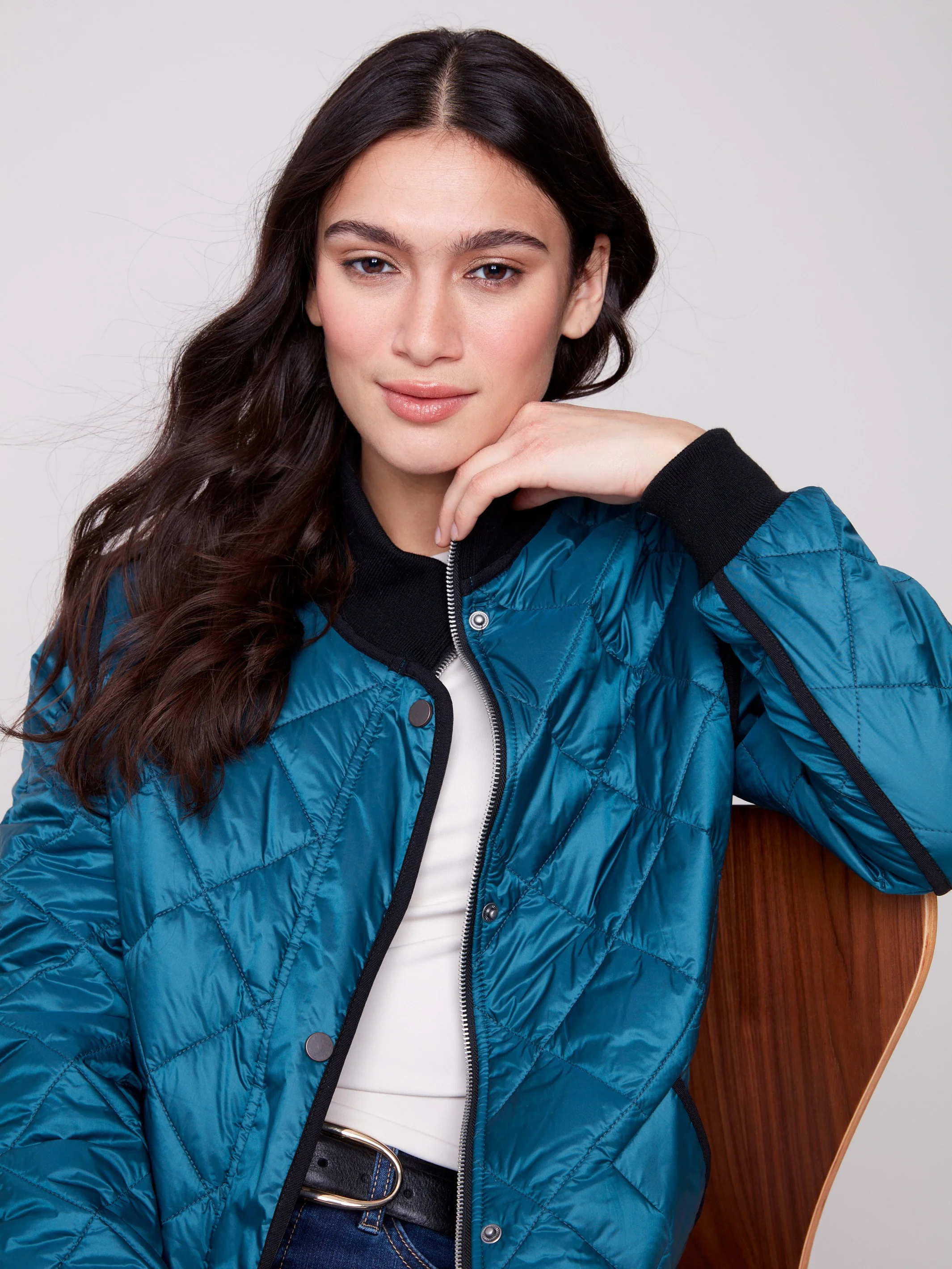 Long Quilted Puffer Jacket - Evergreen - WHSBYS