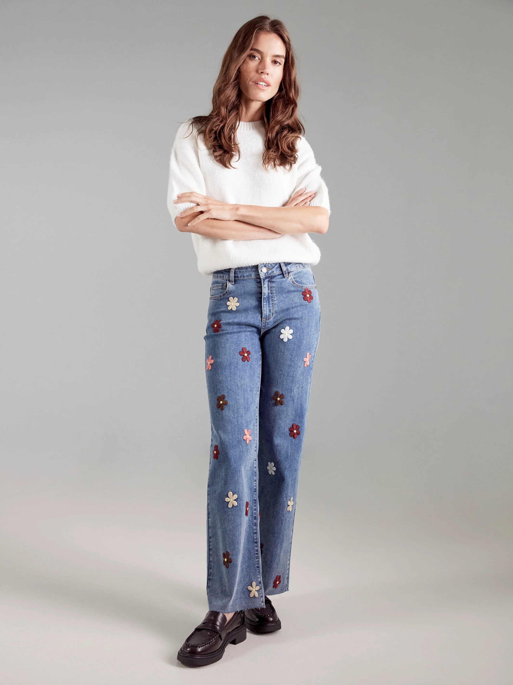 Balloon Elbow Sleeve Knit Sweater - Ecru - WHSBYS