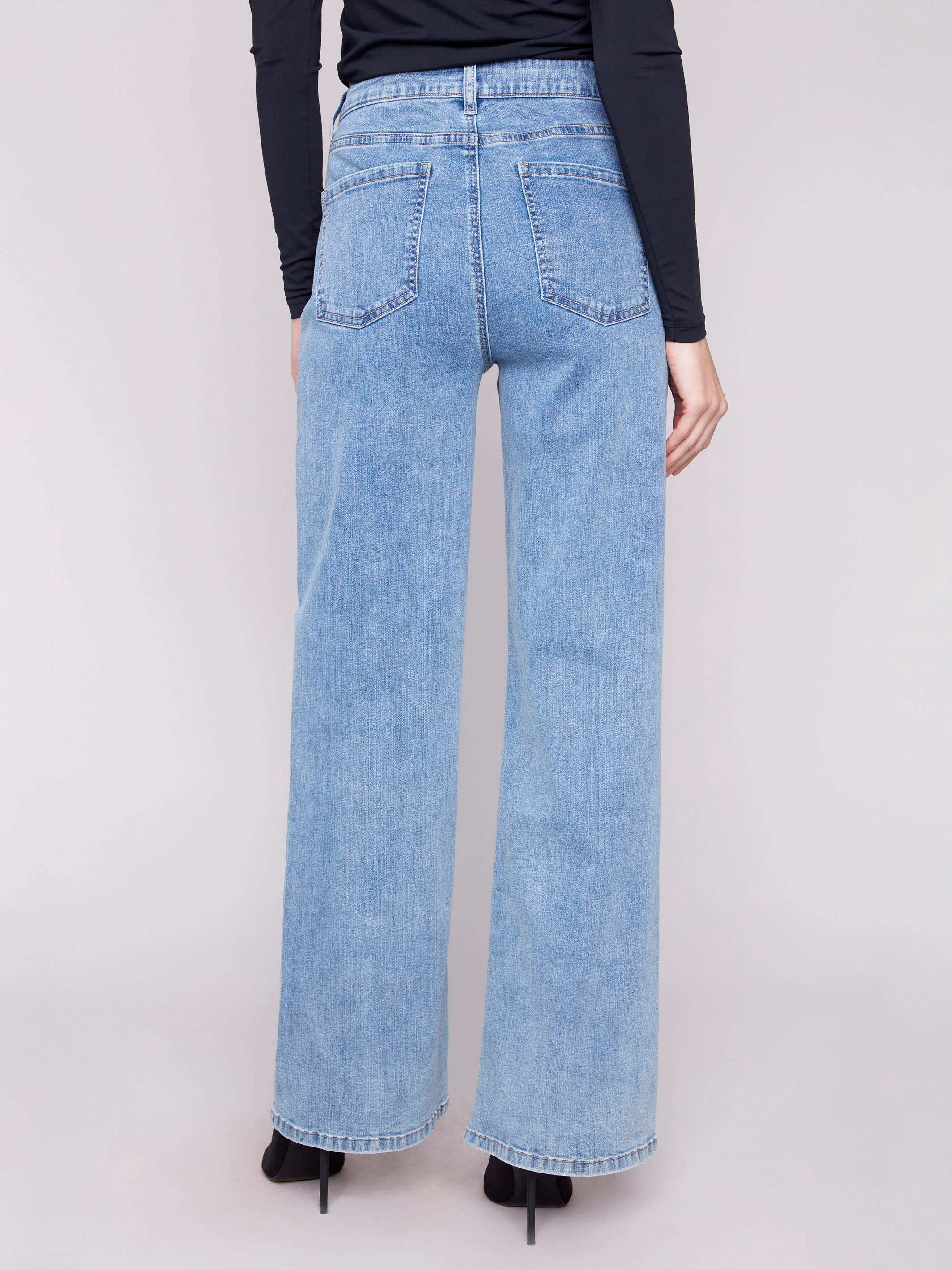 Chloe Wide Leg Jeans - Light Blue - WHSBYS